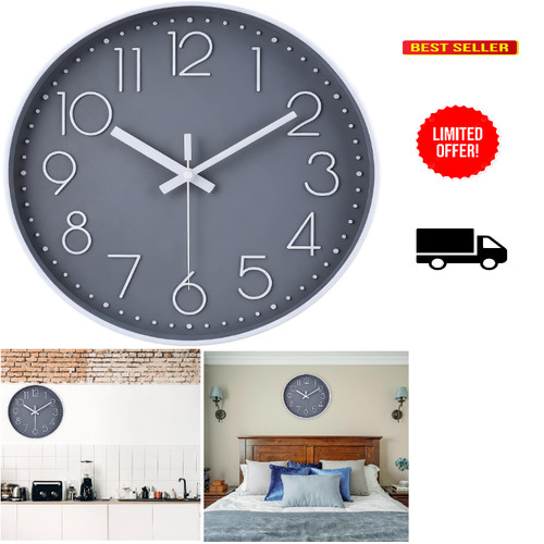 Funk wanduhr 30cm grau - wanduhr,