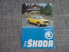 Skoda 120 L Prospekt Sheet Brochure Motokov Deutsch German selten rare