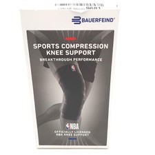 Bauerfeind Sport Kompressions Kniebandage NBA Schwarz Basketball Unterstützung S