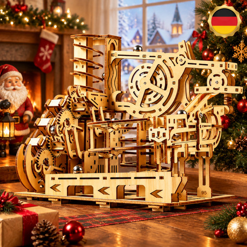 Holzpuzzle murmelbahn - 3d,