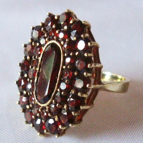 Großer granat ring 333 - granat,