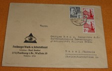 Baden Freiburger Wach- & Schutzdienst Stoffel Brief Freiburg Basel Schweiz 1948