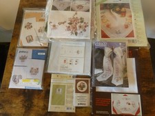 9 verschiedene Stickpackungen Kreuzstich etc. 