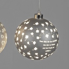 Deko Kugel Spruch Den Sinn für das Schöne... zum hängen D. 12cm Timer Formano