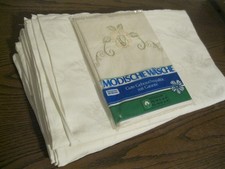 Echt Vintage 4 Teile:  Damast