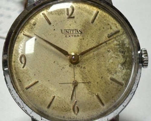 Vintage uhr unitas handaufzug - uhr,