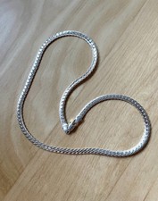 Halskette Silber 925 Panzerkette 55cm 5mm Silberkette Damen Herren