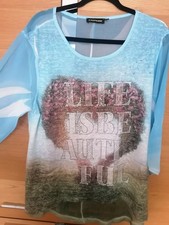 ?Damen Tunika Bluse Oberteil Schiffhauer Munich L/XL mit Strass legerer Sitz