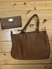 Michael Kors Damen Schultertasche Braun mit Clutch Leder