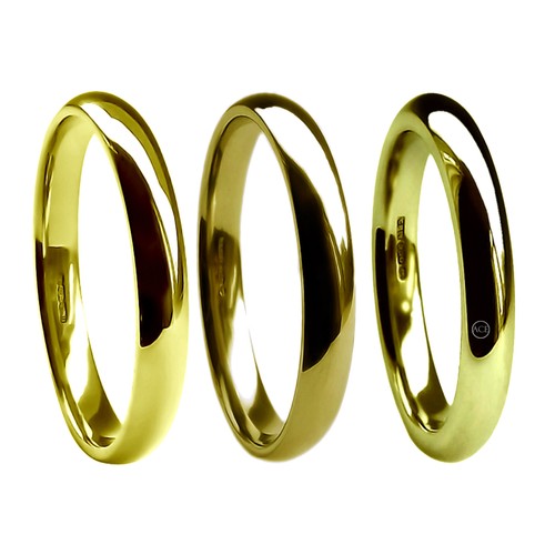 3mm 18ct gelbgold hochzeit - 18ct,