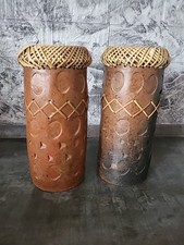 Dekoration Zwei Vasen Natur Handarbeit. Afrikanische Mit Schöne FormenHoch 22 Cm