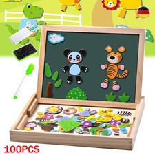Magnetisches Holzpuzzle Kinder Montessori Tafel Lernspielzeug Kinderspielzeug DE
