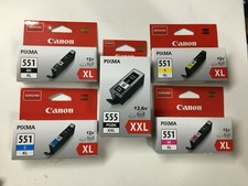 5x Original CANON Tintenpatronen Druckerpatronen schwarz cyan magenta gelb