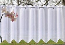 Scheibengardine weiß Kaffeehausgardine Stickerei Gardine Panneaux Plauen Grafik