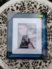 Bilderrahmen Holz blau 15 x 20