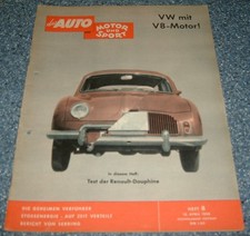 AMS 8/1958 Renault Dauhine, VW Käfer V8, Sebring, Anthony Vandervell