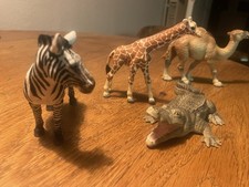 SCHLEICH Tiere Konvolut Zebra, Giraffe, Krokodil, Kamel