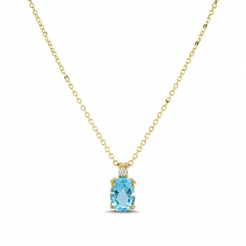 Collier 585 gelbgold zirkonia - collier,