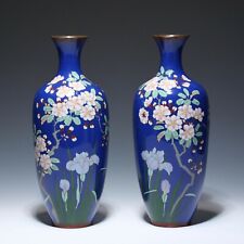 Pair of Cloisonné Meiji Vases