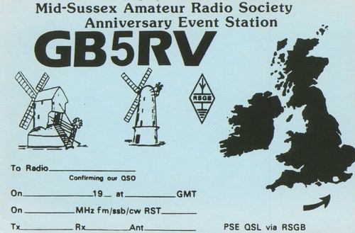 Qsl card radio uk gb5rv - 1,