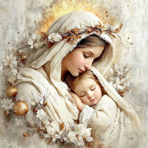 Wandbild heilige maria - wandbild,