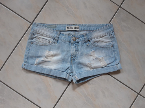 Blaue jeans hotpants - blaue, in