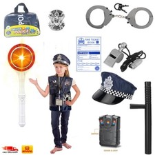 Kinder Polizei Kostüm Spielzeug Set Geburtstag Geschenk Weihnachten Halloween