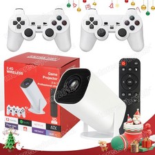 2025 Beamer Projektor 4K UHD WiFi Bluetooth Android TV Heimkino Mini Tragbar