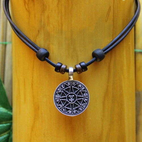Surfer chain leather necklace - surfer,