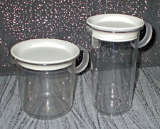 2xTupperware"Tafelperle“Zuckerdose-Milchkännchen-Kannen-Kaffeefreund-Deckel Weiß