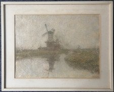 ::PASTELL SIGNIERT MÜHLE AM