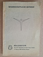 BAUHAUS DESSAU Hugo Junkers 125 Jahre Kolloquium 1984 Planes aircraft Flugzeug