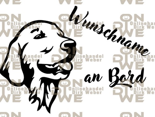Aufkleber retriever - aufkleber, "retriever"