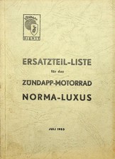 Zündapp Norma Luxus (1953) Ersatzteil Liste