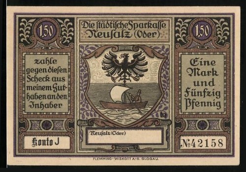 Notgeld neusalz oder 50 - notgeld, oder,