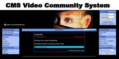 Cms video community system - video,
