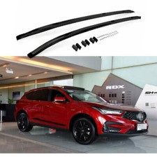 2Pcs Black Aluminum Roof Rail