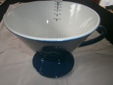 alter Seltener Melitta 1-Loch Kaffeefilter 1x10 in dunkelblau; Porzellan TOP.