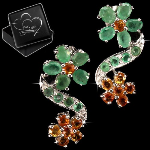 Echter saphir smaragd blumen - &,