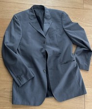 JOOP Herren Sakko Gr. 102 - Schurwolle (95%)/ Cashmere (5%)  Grau / Mini Loch