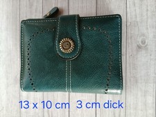 Damen Kunstleder Geldbörse Portemonnaie Farbe Pfauenblau NEU