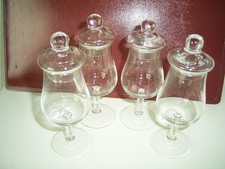 4x bauchige Obstbrand/Grappagläser mit Deckel-neutral ohne Aufdruck-14cm-top