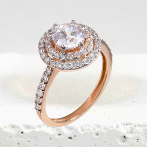 Doppel halo stil diamant - halo,