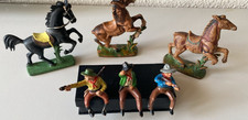 DDR / Western Figuren – 3 Cowboys mit Pferden – Vintage Reiterfiguren – Sammlerz