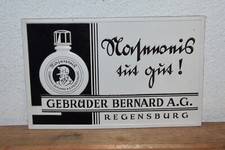 Altes Reklameschild 30er Jahre Gebrüder Bernard A.G..Regensburg,Schnupftabak