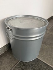 26 l Metallfass innen/außen roh, Deckel/Spannring, Abfall/Transport/Sammelbeh.