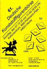 Ticket Figuren Börse Herne 7. Dezember Timpo Elastolin 1/72 Soldaten Airfix 1/32