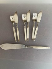 BSF „Jasmin“ Fischbesteck 90er Silberauflage – 6 Teile für 3 Personen + Vorleger