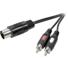 SpeaKa Professional SP-7870640 DIN-Anschluss / Cinch Audio Anschlusskabel [1x...