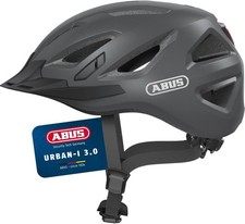 ABUS Stadthelm Urban-I 3.0 - Fahrradhelm mit Rücklicht, Gr. M 52-58 Schwarz